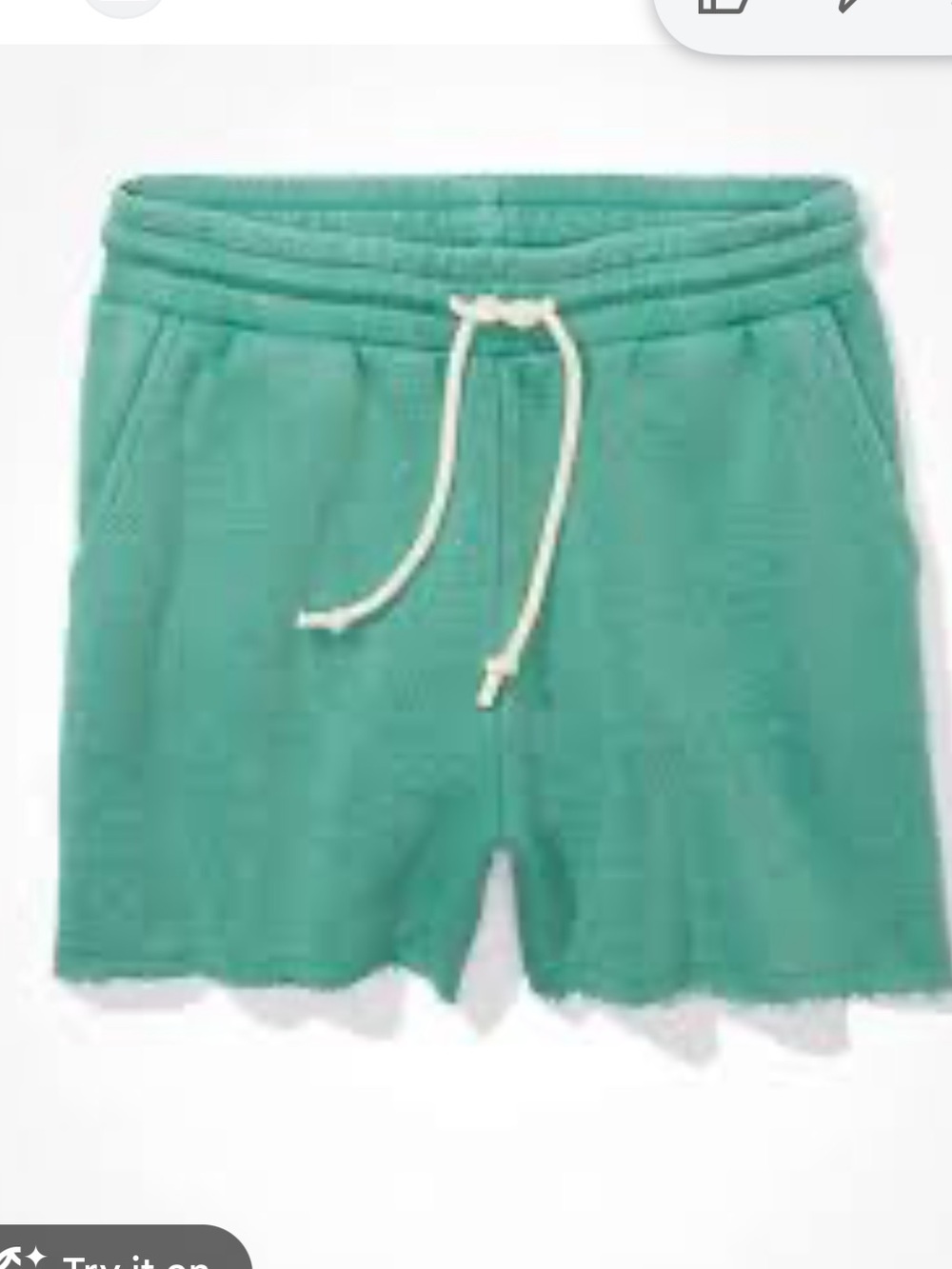 AMERICAN EAGLE WOMENS HIGH WAIST LOUNGE SHORTS GREEN XL